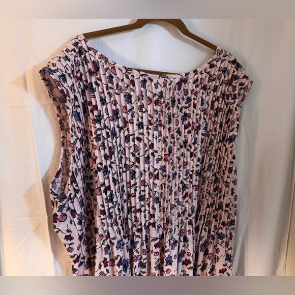 Woman Within 3X 30/32 Floral Pintuck Button Front Maxi Dress NWOT Spring Easter - Picture 5 of 8